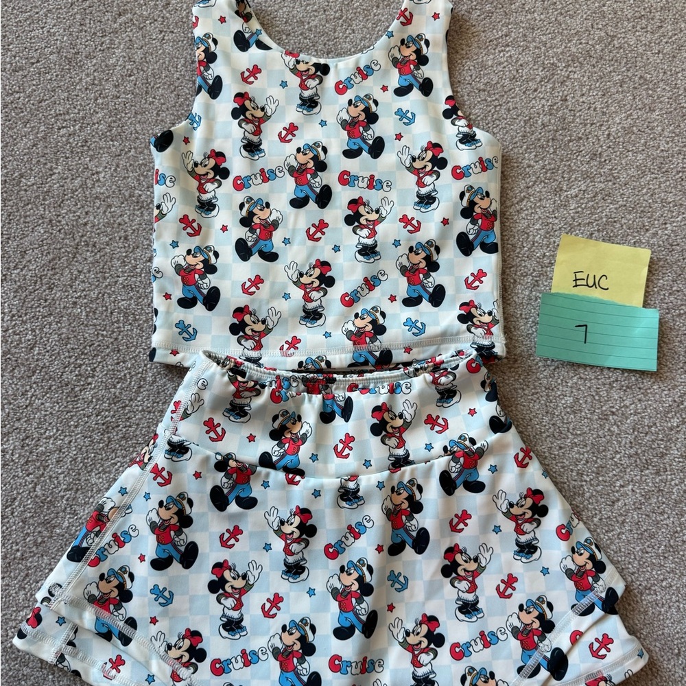 Mickey Mouse cruise Tank Top and Skort athletic Set